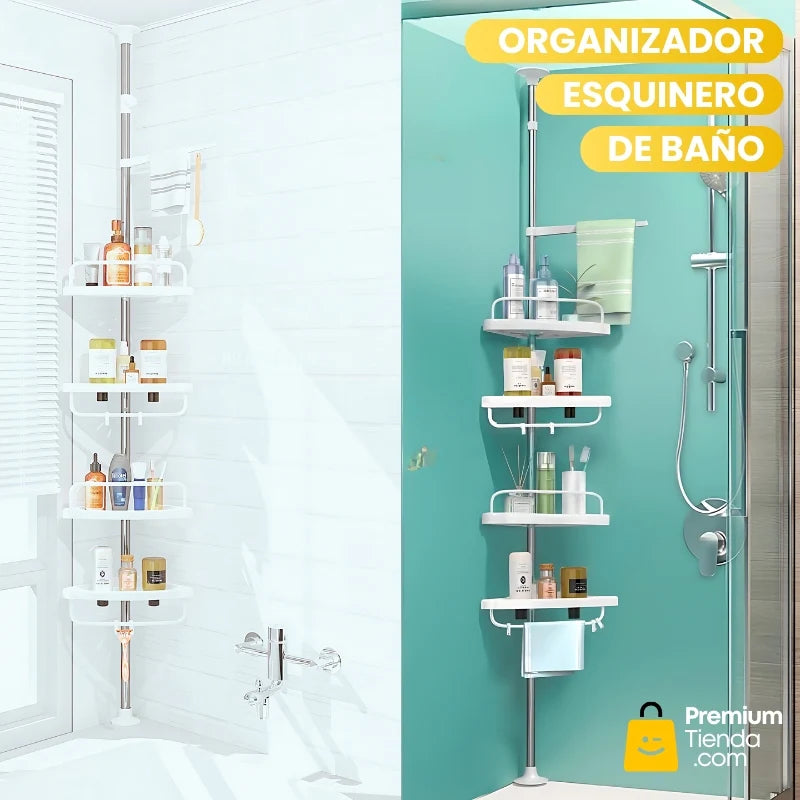 Organizador Esquinero de Baño con 4 niveles